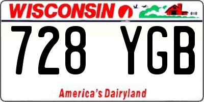 WI license plate 728YGB