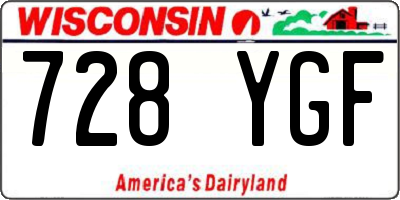 WI license plate 728YGF
