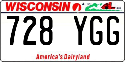 WI license plate 728YGG