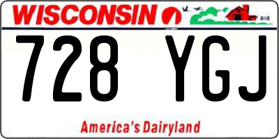 WI license plate 728YGJ