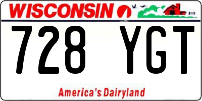 WI license plate 728YGT