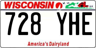 WI license plate 728YHE