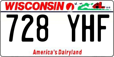 WI license plate 728YHF