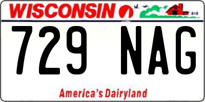 WI license plate 729NAG