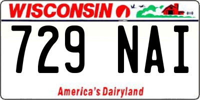 WI license plate 729NAI