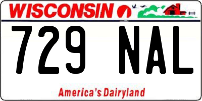 WI license plate 729NAL