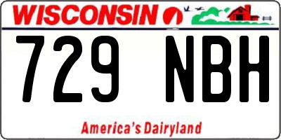 WI license plate 729NBH