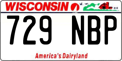 WI license plate 729NBP