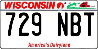 WI license plate 729NBT