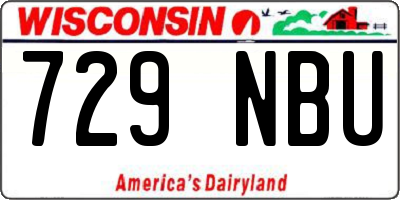 WI license plate 729NBU