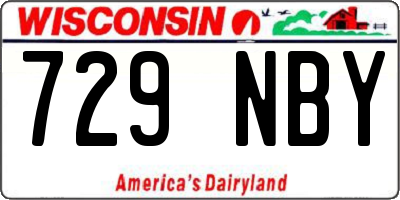 WI license plate 729NBY