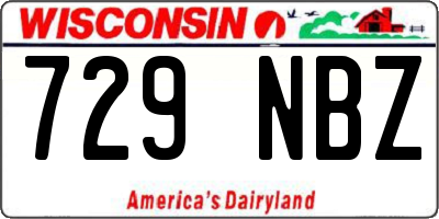 WI license plate 729NBZ