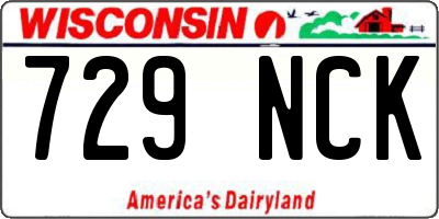 WI license plate 729NCK