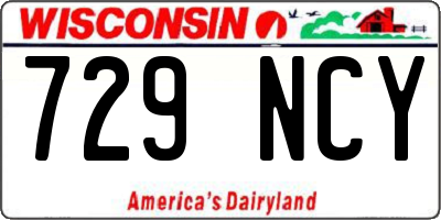 WI license plate 729NCY