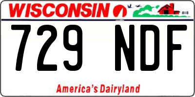 WI license plate 729NDF