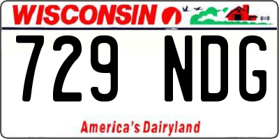 WI license plate 729NDG