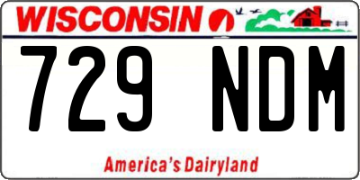 WI license plate 729NDM