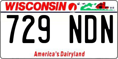 WI license plate 729NDN