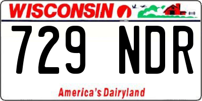 WI license plate 729NDR