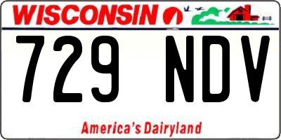 WI license plate 729NDV