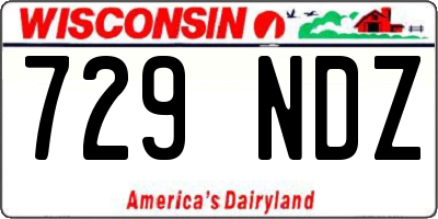 WI license plate 729NDZ
