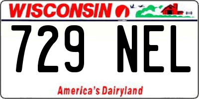 WI license plate 729NEL