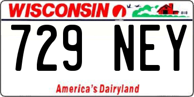 WI license plate 729NEY