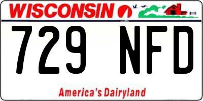 WI license plate 729NFD