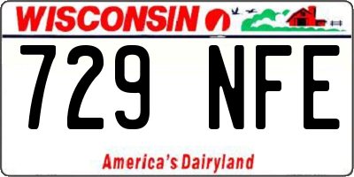 WI license plate 729NFE