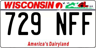 WI license plate 729NFF