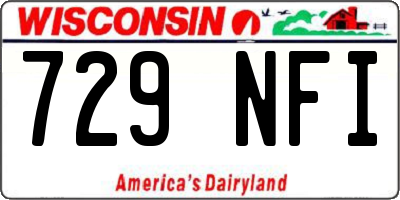 WI license plate 729NFI