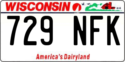 WI license plate 729NFK