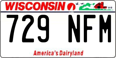 WI license plate 729NFM