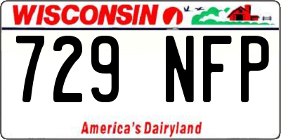 WI license plate 729NFP