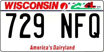 WI license plate 729NFQ