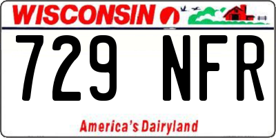 WI license plate 729NFR