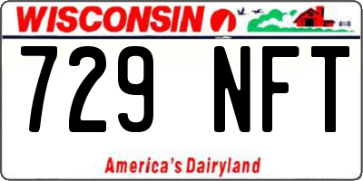 WI license plate 729NFT