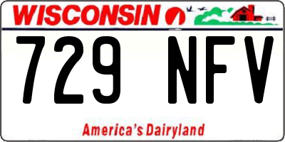 WI license plate 729NFV