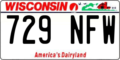 WI license plate 729NFW