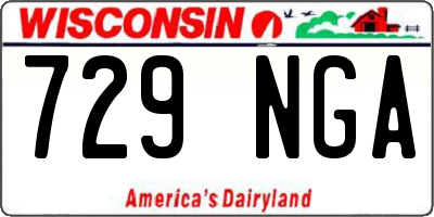 WI license plate 729NGA