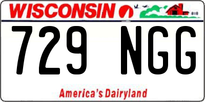 WI license plate 729NGG