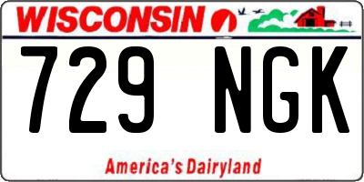WI license plate 729NGK