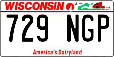WI license plate 729NGP
