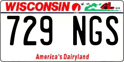 WI license plate 729NGS
