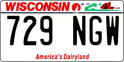 WI license plate 729NGW