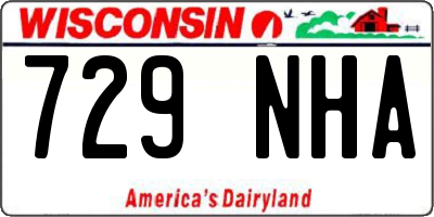 WI license plate 729NHA