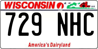WI license plate 729NHC