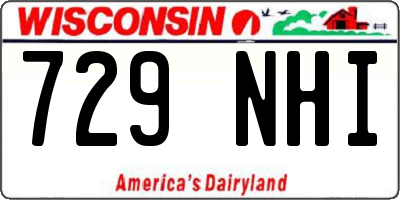 WI license plate 729NHI