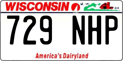 WI license plate 729NHP