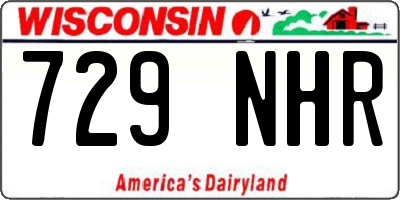 WI license plate 729NHR